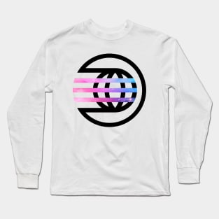 Geometric Space Spaceship Earth Long Sleeve T-Shirt